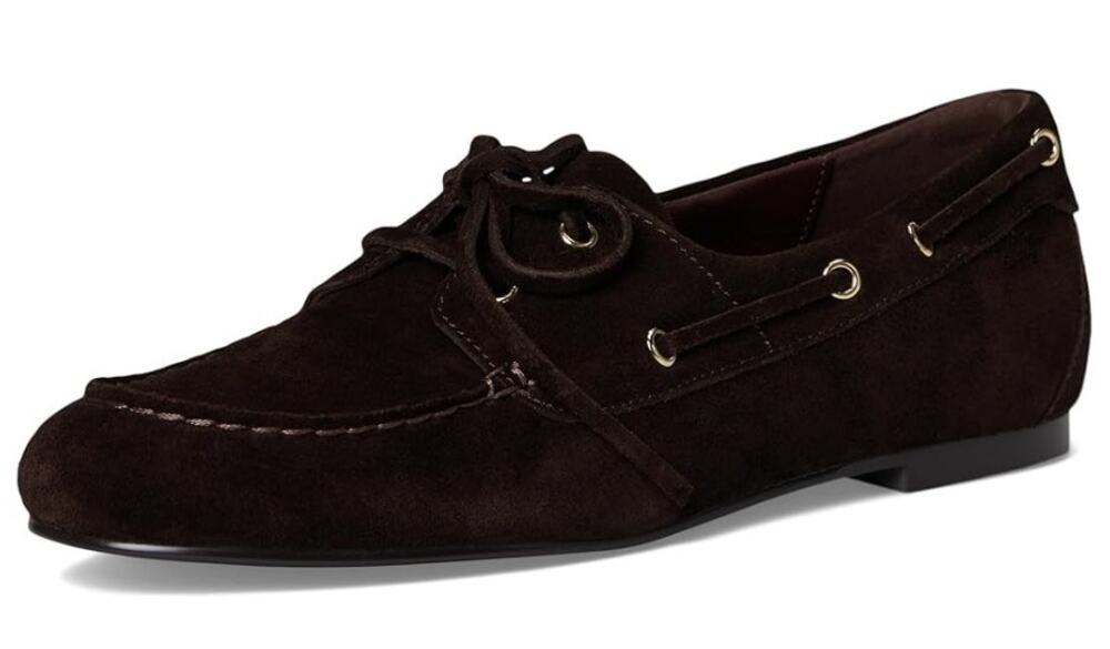 Madewell Womens Jamie Boat Shoes Size 7 EU 37.5 Dark Brown Suede NIB